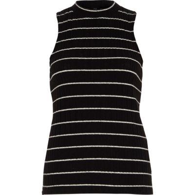 River Island Womens Brushed Rib Stripe Tank Top