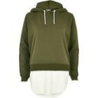 River Island Womens Contrast Hem Hoodie