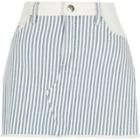River Island Womens Stripe Mini Denim Skirt