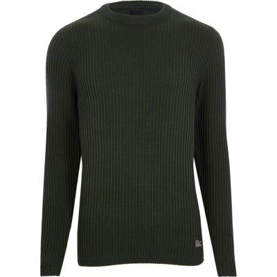 River Island Mens Ribbed Muscle Fit Jumper