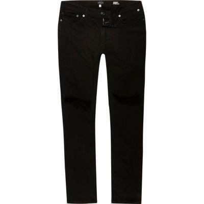 River Island Mens Ripped Sid Cropped Skinny Jeans