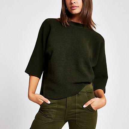 River Island Womens Knitted Rib T-shirt