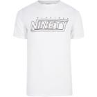 River Island Mens White Waffle 'ninety' Print Crew Neck T-shirt