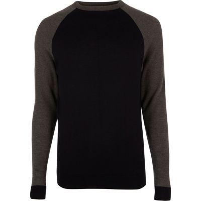 River Island Mens Raglan Sleeve Sweater