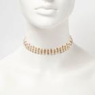 River Island Womens White Pearl And Gem Choker