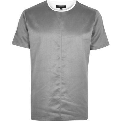 River Island Mens Faux Suede T-shirt