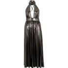 River Island Womens Metallic Silver Choker Maxi Dress