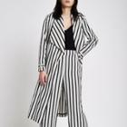 River Island Womens Stripe Duster Trench Coat
