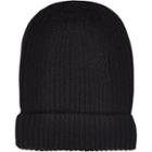 River Island Womens Boys Ribbed Knitted Beanie Hat
