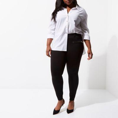River Island Womens Plus Ponte Skinny Fit Trousers