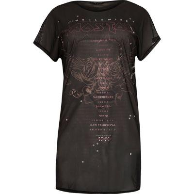 River Island Womens Plus Chaos Print Oversized T-shirt