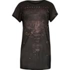 River Island Womens Plus Chaos Print Oversized T-shirt