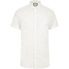 River Island Mens White Chest Embroidered Oxford Shirt
