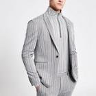 River Island Mens Herringbone Muscle Fit Suit Jacket