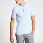 River Island Mens Stitch Muscle Fit Polo Shirt