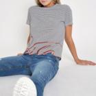 River Island Womens Petite Stripe 'viola' T-shirt