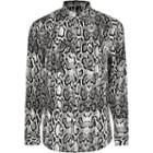 River Island Mens Big And Tall Snake Long Sleeve Shirt