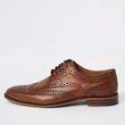 River Island Mens Mid Leather Lace-up Brogues