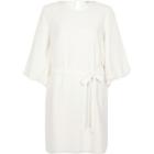 River Island Womens Tie Waist Puff Sleeve Swing Dress