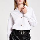 River Island Womens White Button Front Shirt