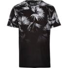 River Island Mensblack Palm Leaf Print Top T-shirt