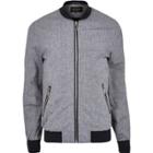 River Island Mens Chambray Bomber Jacket