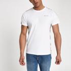 Mens Bellfield White Tape Side T-shirt