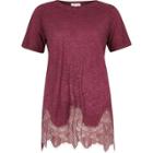 River Island Womens Lace Hem T-shrit