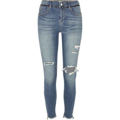 River Island Womens Wash Super Skinny Amelie Jeans