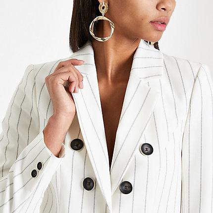 River Island Womens Stripe Tailored Blazer