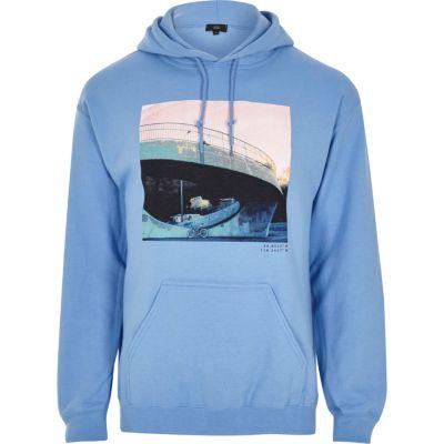 River Island Mens Urban Photo Print Hoodie