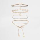 River Island Womens Diamante Lace Bolo Choker Set