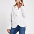 River Island Womens White Twist Front Blouse