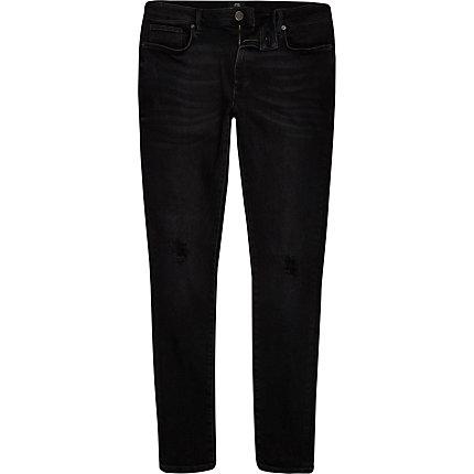 River Island Mens Ripped Spray On Ollie Skinny Jeans