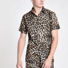 Mens Criminal Damage Leopard Short Shirt