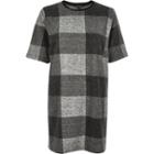 River Island Womens Check Oversized T-shirt