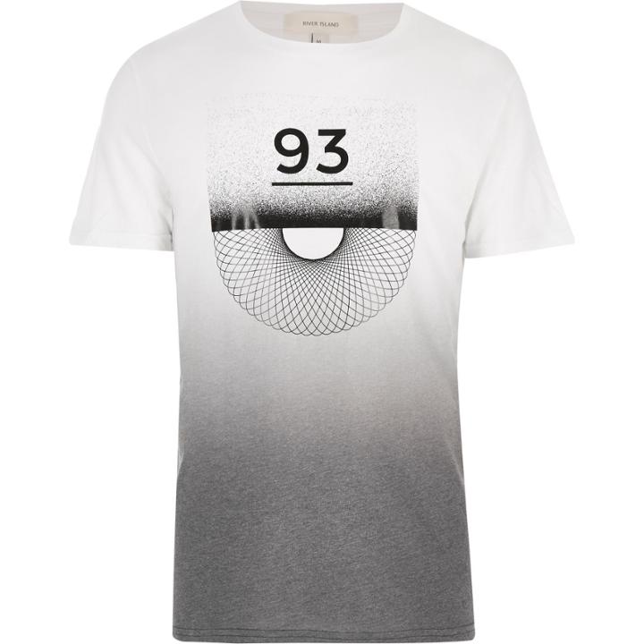 River Island Menswhite 93 Fade Print T-shirt