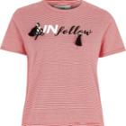 River Island Womens Petite 'unfollow' Stripe Tassel T-shirt