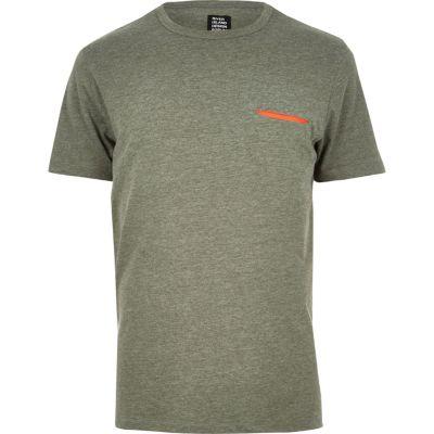 River Island Mens Ymc Contrast Pocket T-shirt