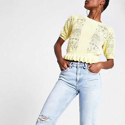 River Island Womens Textured Knitted Top