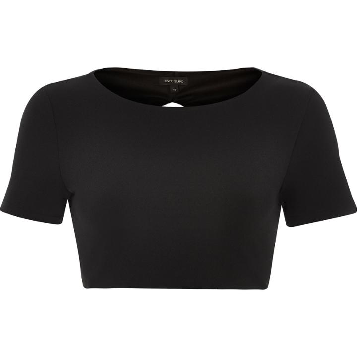 River Island Womens Crepe Knot Back Crop Top