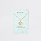 River Island Womens Libra Zodiac Sign Gold Colour Necklace