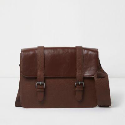 River Island Mens Brown Cross Body Satchel Bag