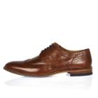 River Island Mens Leather Contrast Lace Brogues