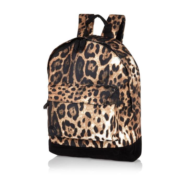 River Island Mensblack Mipac Animal Print Backpack