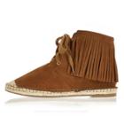 River Island Womens Fringe Espadrille Boots
