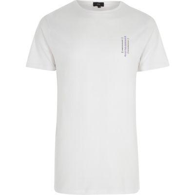 River Island Mens White 'underground' Print Crew Neck T-shirt