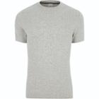 River Island Mens Muscle Fit Cable Knit T-shirt