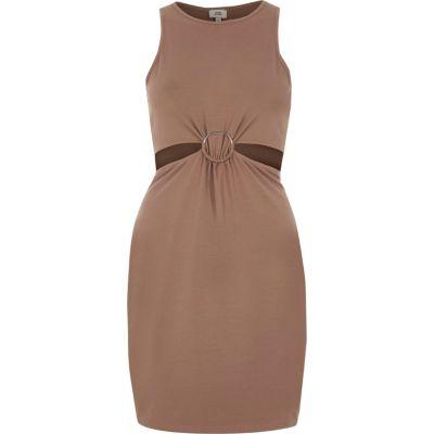 River Island Womens Ring Detail Cut Out Bodycon Dress