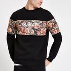 River Island Mens Floral Block Slim Fit Sweatshirt